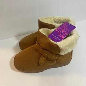 Rampage NWT Cognac Faux Fur Big Girls' Fashion Boot Chunky Winter Boot Sz 2